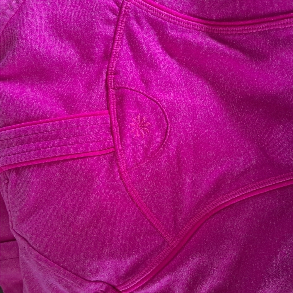 Athleta Rishi Yoga Pink Zip Up Sweatshirt Jacket Hoodie Hot Pink Size Small - Picture 8 of 11